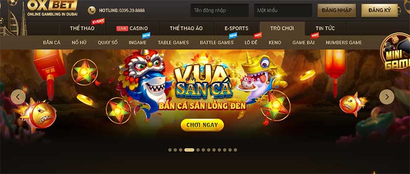 Bắn cá đổi thưởng là một slot game hot ở nhà cái Oxbet