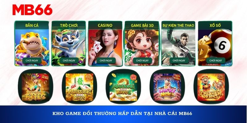 Kho game đổi thưởng hấp dẫn tại nhà cái MB66