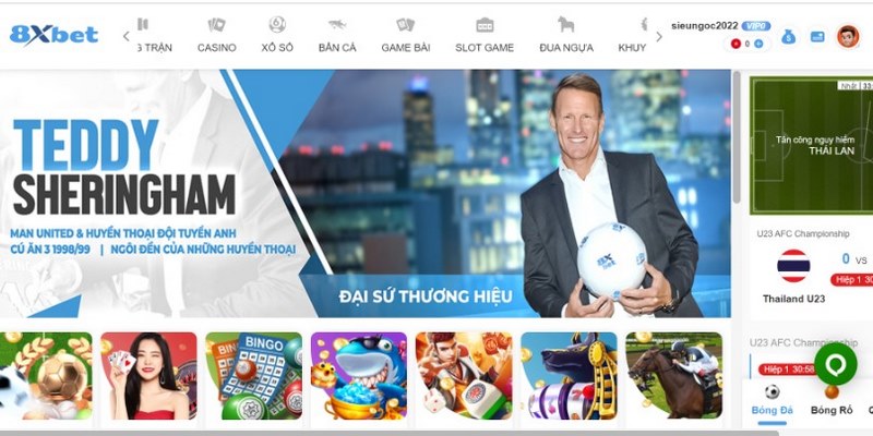 Sảnh thể thao của 8xbet không giới hạn ở việc xem và cược trận đấu