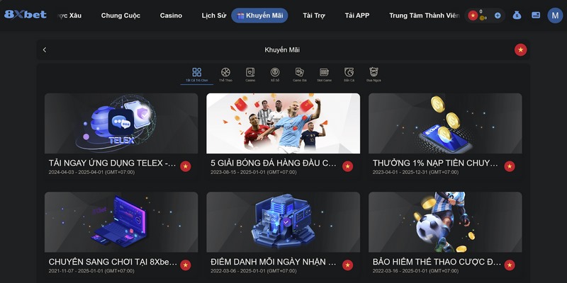 Khuyến mãi hấp dẫn cho mọi hội viên tại 8xbet