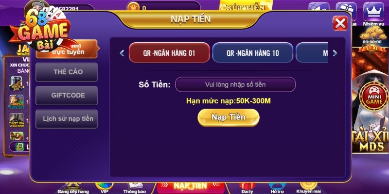 Sân chơi cung cấp đa dạng phương thức, phù hợp với mọi nhu cầu